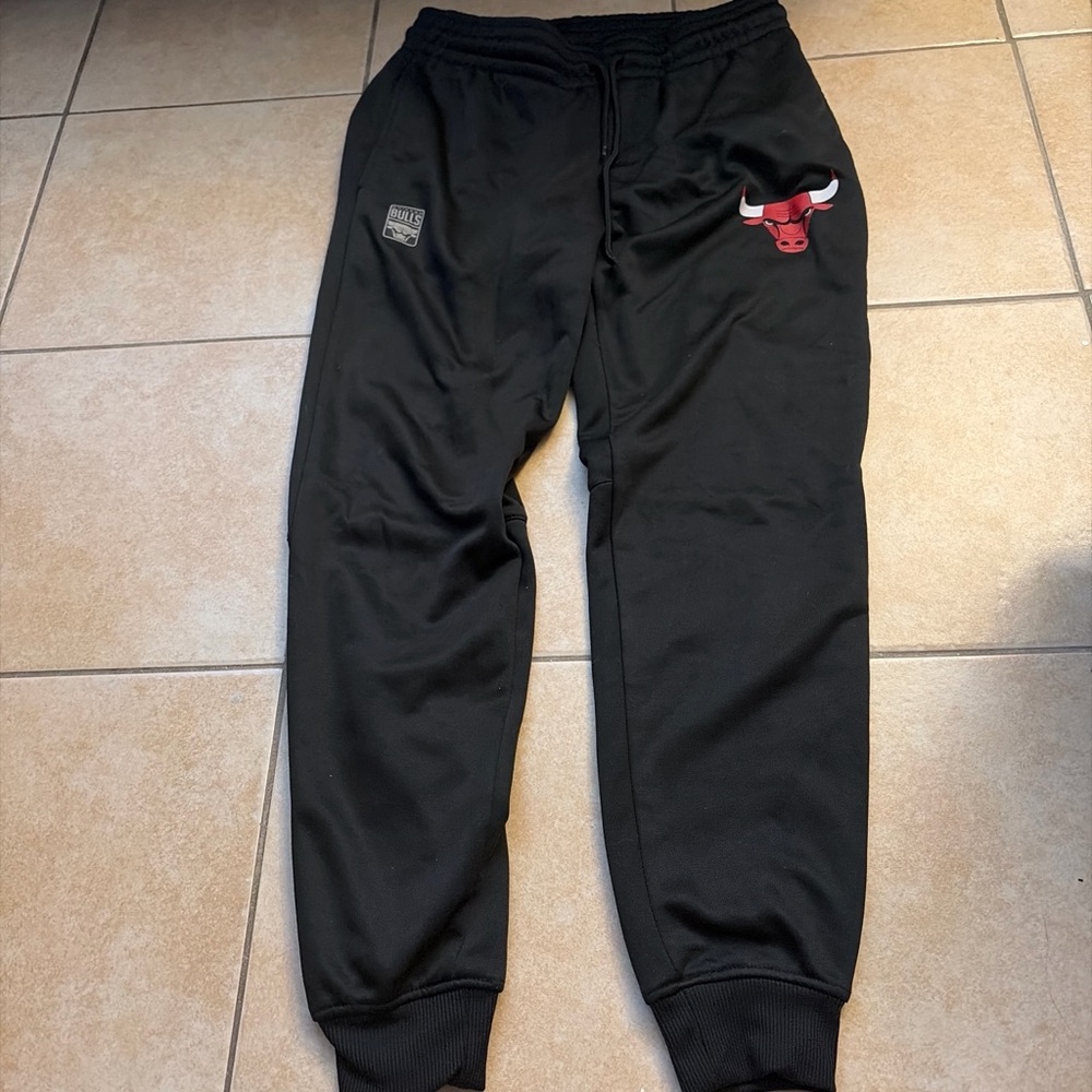Chicago Bulls Black Jogger Sweatpants NBA Size Small